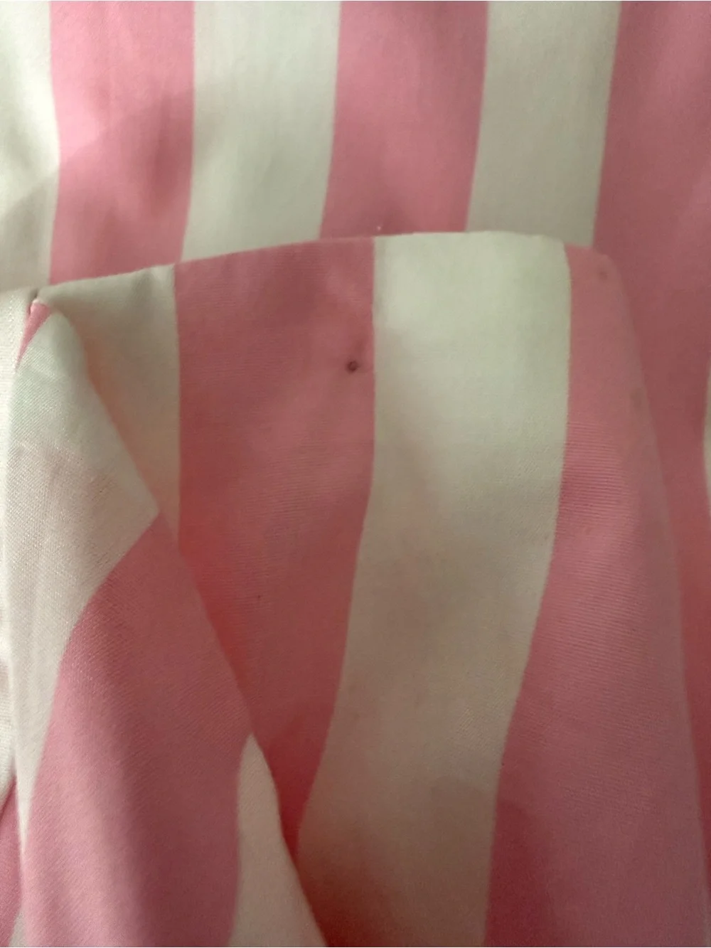 J.Crew, Thomas Mason, pink & white striped ruffle drape, cotton pencil skirt 8 - Picture 11 of 12